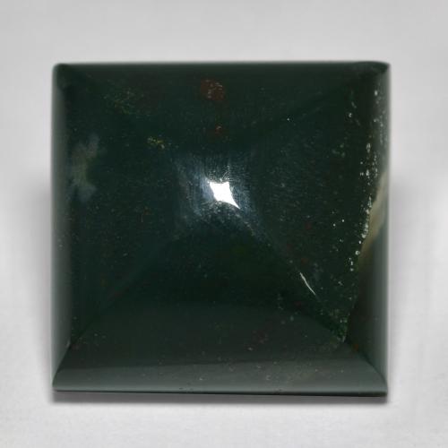 Eliotropio naturale verde da 12,60 ct, quadrato, opaco