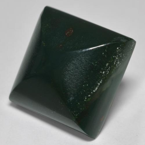 Eliotropio naturale verde da 12,60 ct, quadrato, opaco