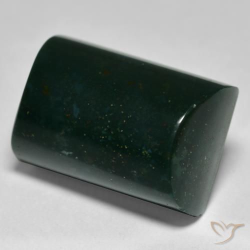 Pietra del sangue Verde foresta naturale da 14.93 ct, Taglio a baguette, Opaco