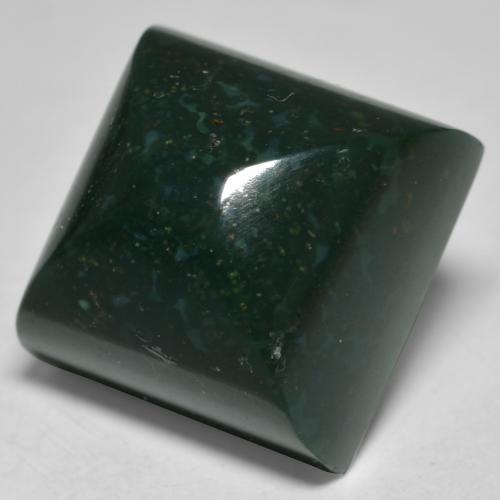 Eliotropio naturale verde da 14,70 ct, quadrato, opaco