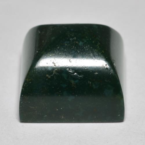 Eliotropio naturale verde da 14,70 ct, quadrato, opaco