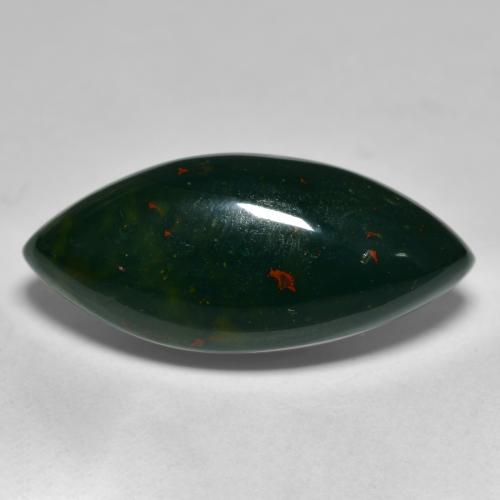 Pietra del sangue Verde foresta naturale da 11.00 ct, Taglio marquise, Opaco