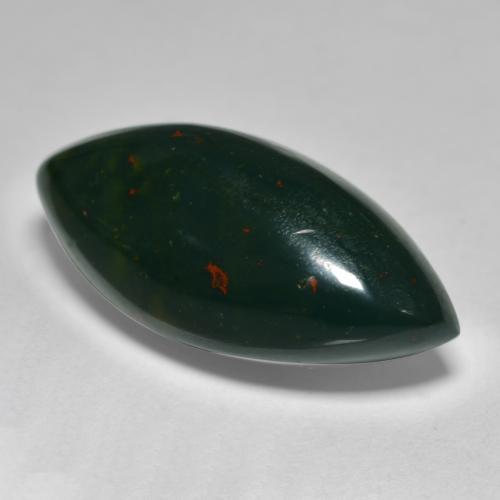 Pietra del sangue Verde foresta naturale da 11.00 ct, Taglio marquise, Opaco