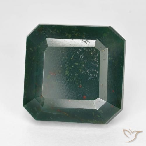 Pietra del sangue Multicolore naturale da 13.27 ct, Ottagonale / Taglio smeraldo, Opaco