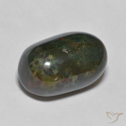 10.90ct Naturale Verde scuro Pietra del sangue, Ovale, Opaco