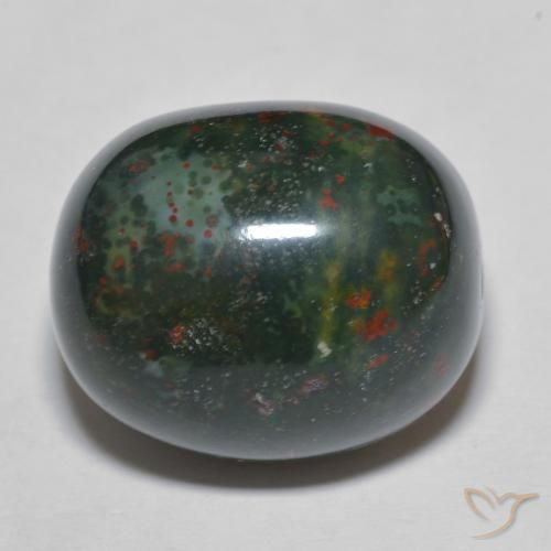 Pietra del sangue Multicolore naturale da 24.63 ct, Ovale, Opaco