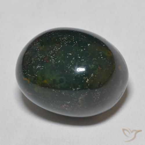 Pietra del sangue Multicolore naturale da 17.10 ct, Ovale, Opaco