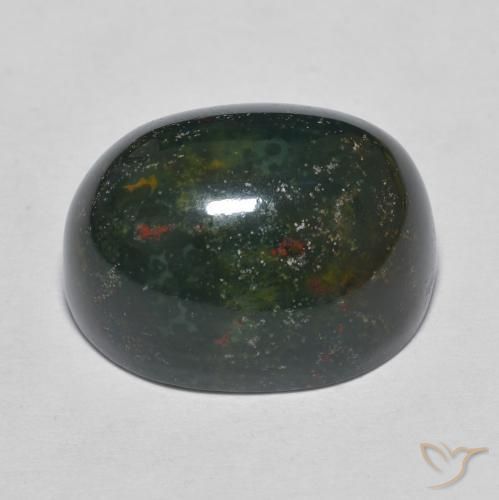 Pietra del sangue Multicolore naturale da 17.10 ct, Ovale, Opaco