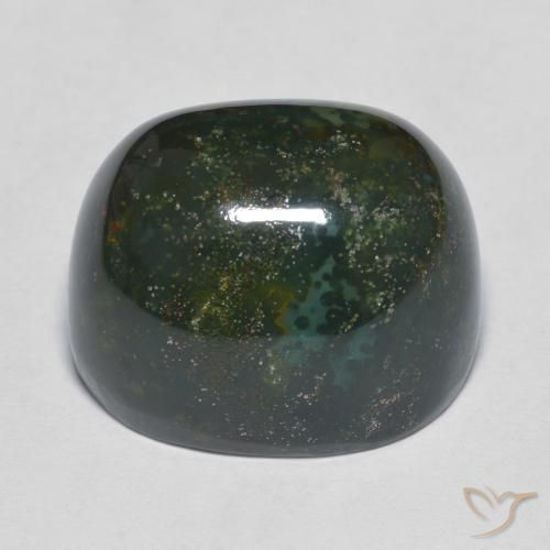 Pietra del sangue Verde e Rosso naturale da 21.64 ct, Ovale, Opaco
