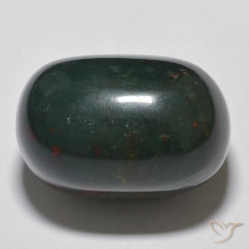 21.46ct Naturale Multicolore Pietra del sangue, Ovale, Opaco