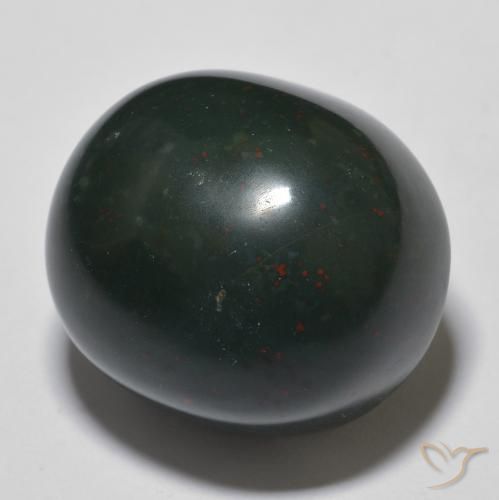 Pietra del sangue Verde scuro naturale da 29.31 ct, Ovale, Opaco