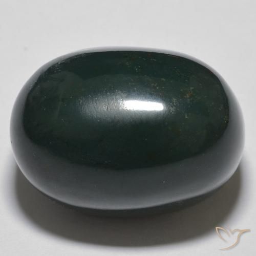 23.49ct Naturale Multicolore Pietra del sangue, Ovale, Opaco