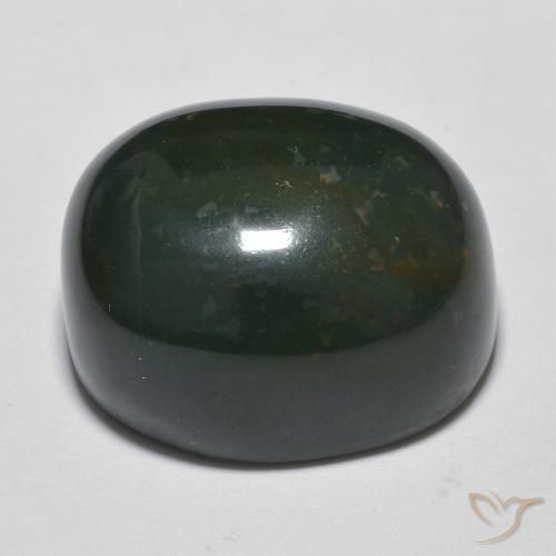 Pietra del sangue Verde foresta naturale da 28.21 ct, Ovale, Opaco
