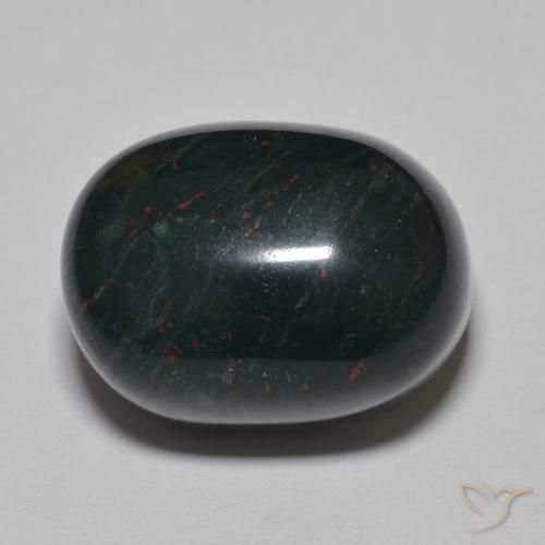 Pietra del sangue Verde bluastro naturale da 25.05 ct, Ovale, Opaco