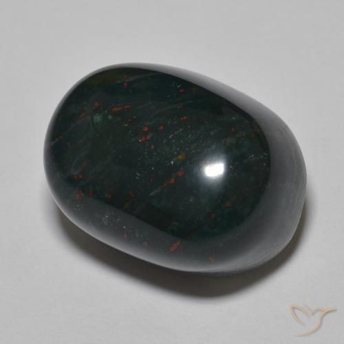 Pietra del sangue Verde bluastro naturale da 25.05 ct, Ovale, Opaco