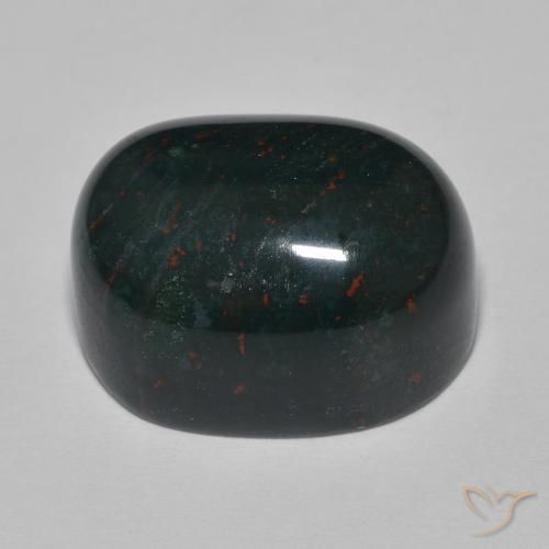 Pietra del sangue Verde bluastro naturale da 25.05 ct, Ovale, Opaco