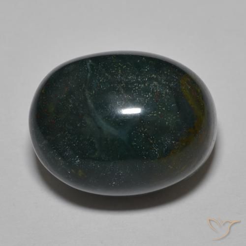 Pietra del sangue Multicolore naturale da 25.67 ct, Ovale, Opaco