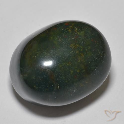 Pietra del sangue Multicolore naturale da 35.43 ct, Ovale, Opaco