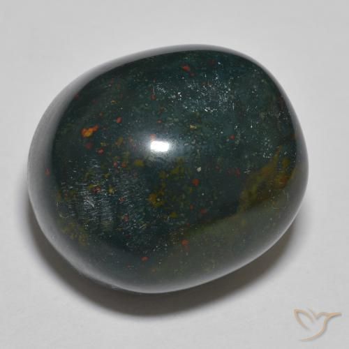 Pietra del sangue Verde bluastro naturale da 33.71 ct, Ovale, Opaco