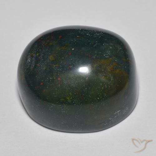 Pietra del sangue Verde bluastro naturale da 33.71 ct, Ovale, Opaco