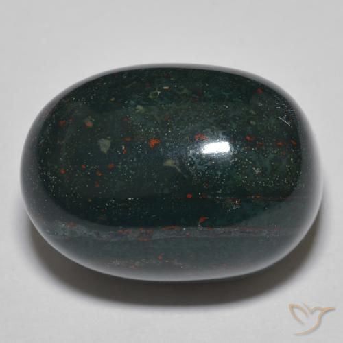 Pietra del sangue Verde bluastro naturale da 39.75 ct, Taglio ovale, Opaco