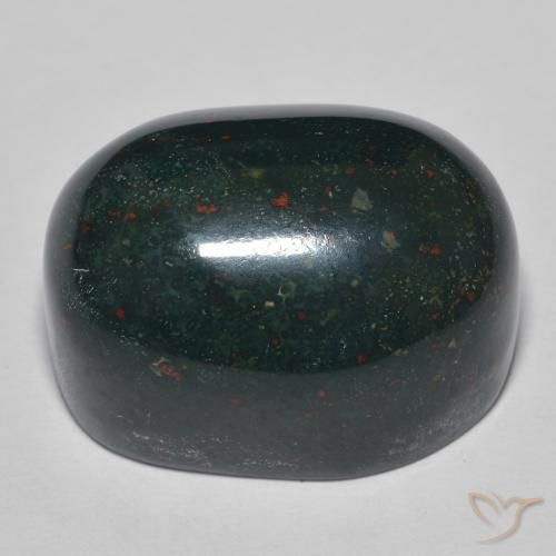 Pietra del sangue Verde bluastro naturale da 39.75 ct, Taglio ovale, Opaco