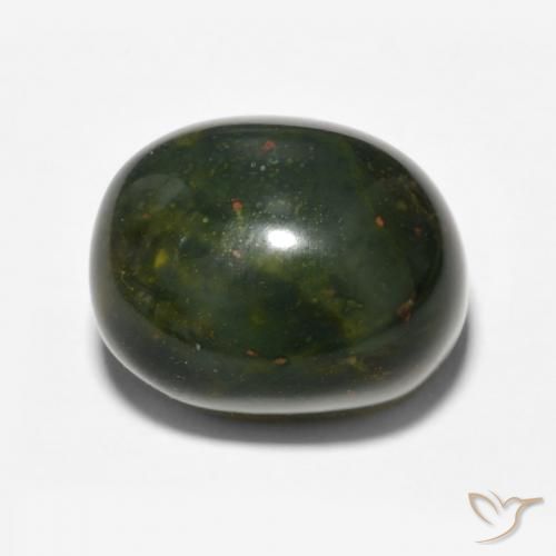 13.69ct Naturale Verde medio Pietra del sangue, Ovale, Opaco