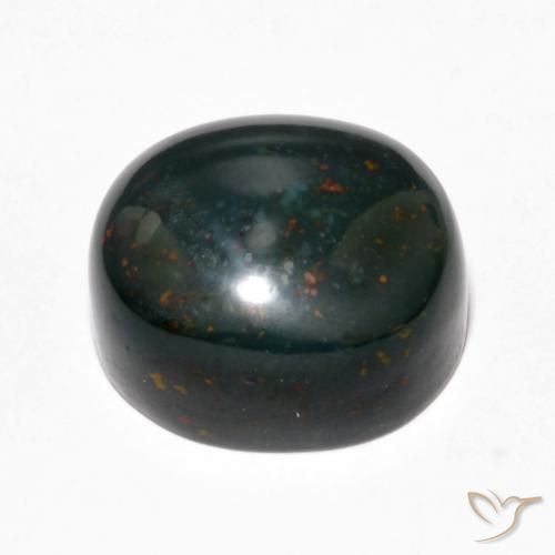 Pietra del sangue Verde scuro naturale da 15.81 ct, Ovale, Opaco