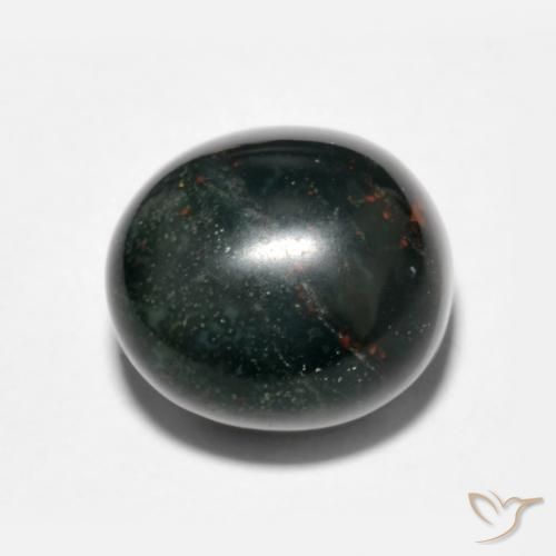 7.15ct Naturale Verde scuro Pietra del sangue, Ovale, Opaco