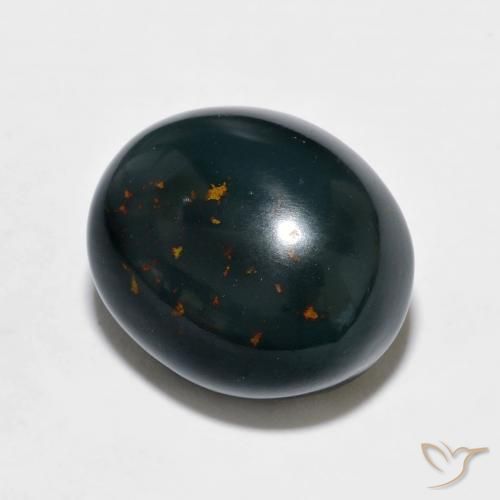 Pietra del sangue Verde scuro naturale da 8.78 ct, Ovale, Opaco