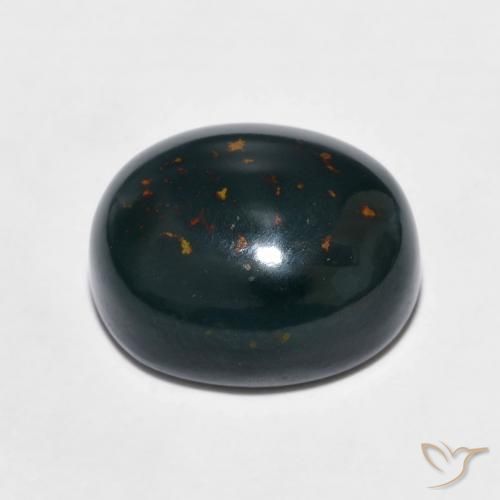 Pietra del sangue Verde scuro naturale da 8.78 ct, Ovale, Opaco