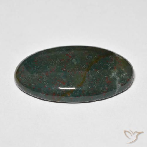 Pietra del sangue Verde e Rosso naturale da 29.91 ct, Ovale, Opaco