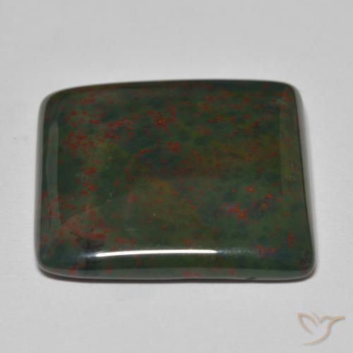 Pietra del sangue Verde e Rosso naturale da 27.72 ct, Quadrato, Opaco