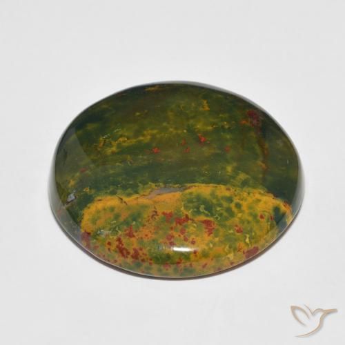 Pietra del sangue Multicolore naturale da 34.52 ct, Rotondo, Opaco