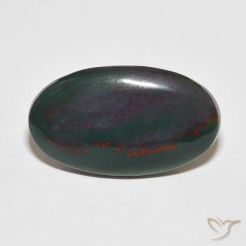 16.25ct Naturale Multicolore Pietra del sangue, Ovale, Opaco