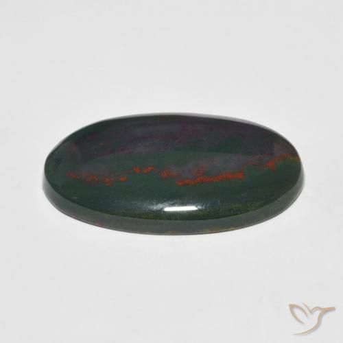 Pietra del sangue Multicolore naturale da 16.25 ct, Ovale, Opaco