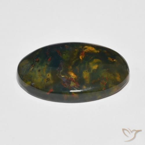 Pietra del sangue Multicolore naturale da 20.80 ct, Ovale, Opaco