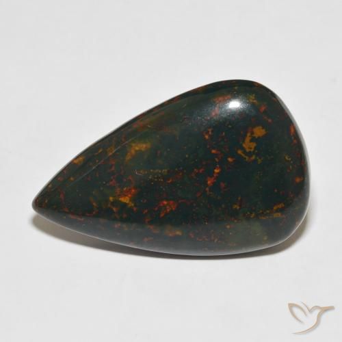 Pietra del sangue Multicolore naturale da 31.81 ct, Forma a pera, Opaco