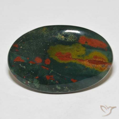 Pietra del sangue Multicolore naturale da 31.60 ct, Ovale, Opaco