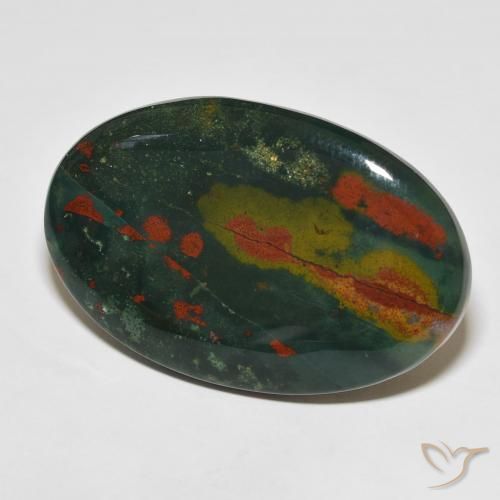 Pietra del sangue Multicolore naturale da 31.60 ct, Ovale, Opaco