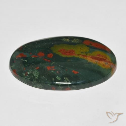 Pietra del sangue Multicolore naturale da 31.60 ct, Ovale, Opaco