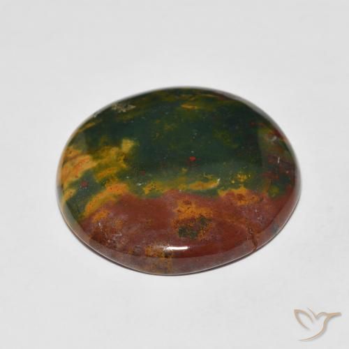 Pietra del sangue Multicolore naturale da 29.37 ct, Rotondo, Opaco