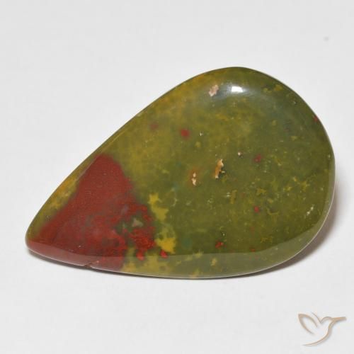 Pietra del sangue Multicolore naturale da 13.94 ct, Forma a pera, Opaco