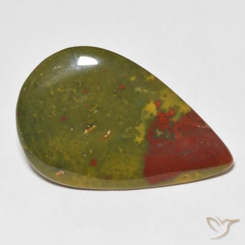Pietra del sangue Multicolore naturale da 13.94 ct, Forma a pera, Opaco