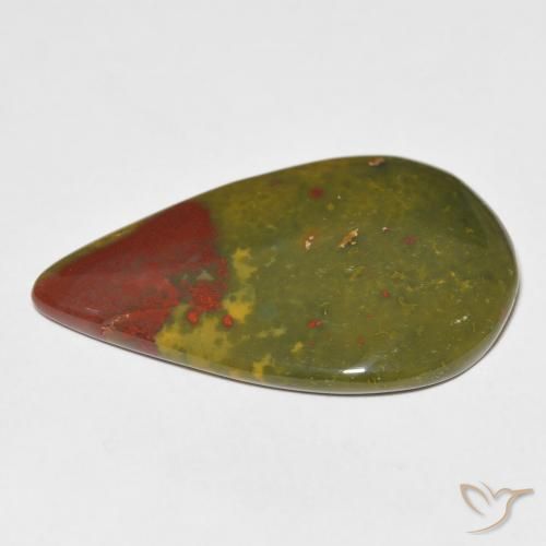 Pietra del sangue Multicolore naturale da 13.94 ct, Forma a pera, Opaco