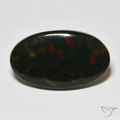 18.45ct Naturale Multicolore Pietra del sangue, Ovale, Opaco