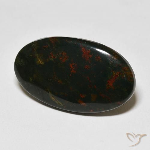 Pietra del sangue Multicolore naturale da 18.45 ct, Ovale, Opaco