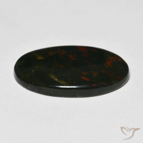 Pietra del sangue Multicolore naturale da 18.45 ct, Ovale, Opaco