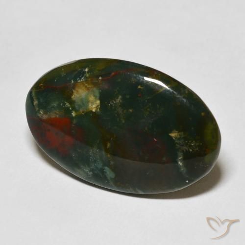 Pietra del sangue Multicolore naturale da 17.22 ct, Ovale, Opaco