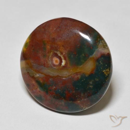 Pietra del sangue Multicolore naturale da 27.51 ct, Rotondo, Opaco